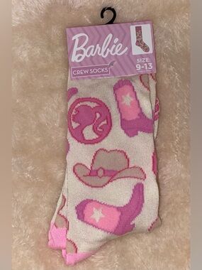 Western Barbie Crew Socks